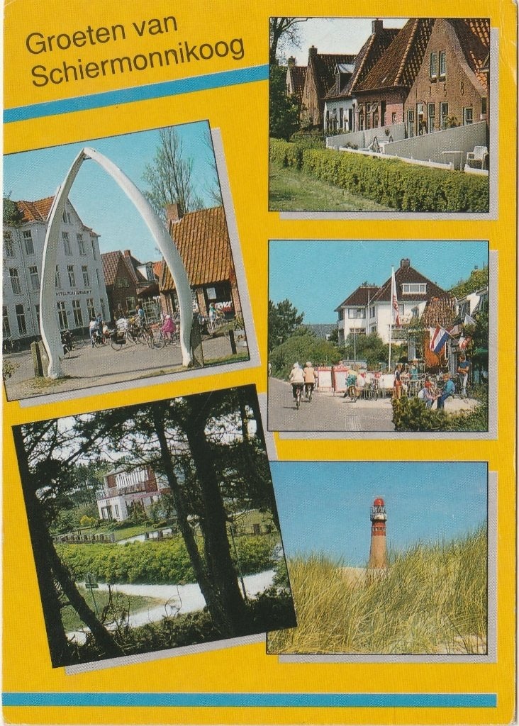 SCHIERMONNIKOOG Hotel Cebtrun Vuurtoren Groeten, Verzenden, 1980 tot heden, Gelopen, Waddeneilanden