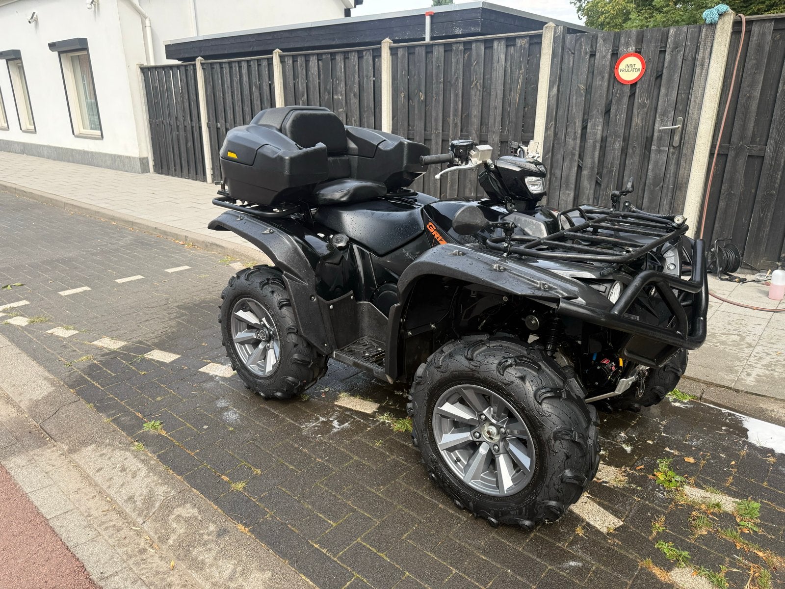 Yamaha Grizzly 700 met Koffer en Lier, 1 cilinder