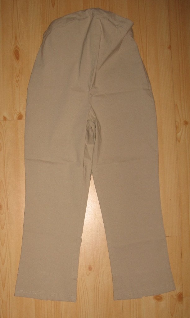 Two of us 7/8 positiebroek maat s. Met splitjes (8 cm) achte, Beige, Maat 36 (S), Gedragen, Broek of Spijkerbroek