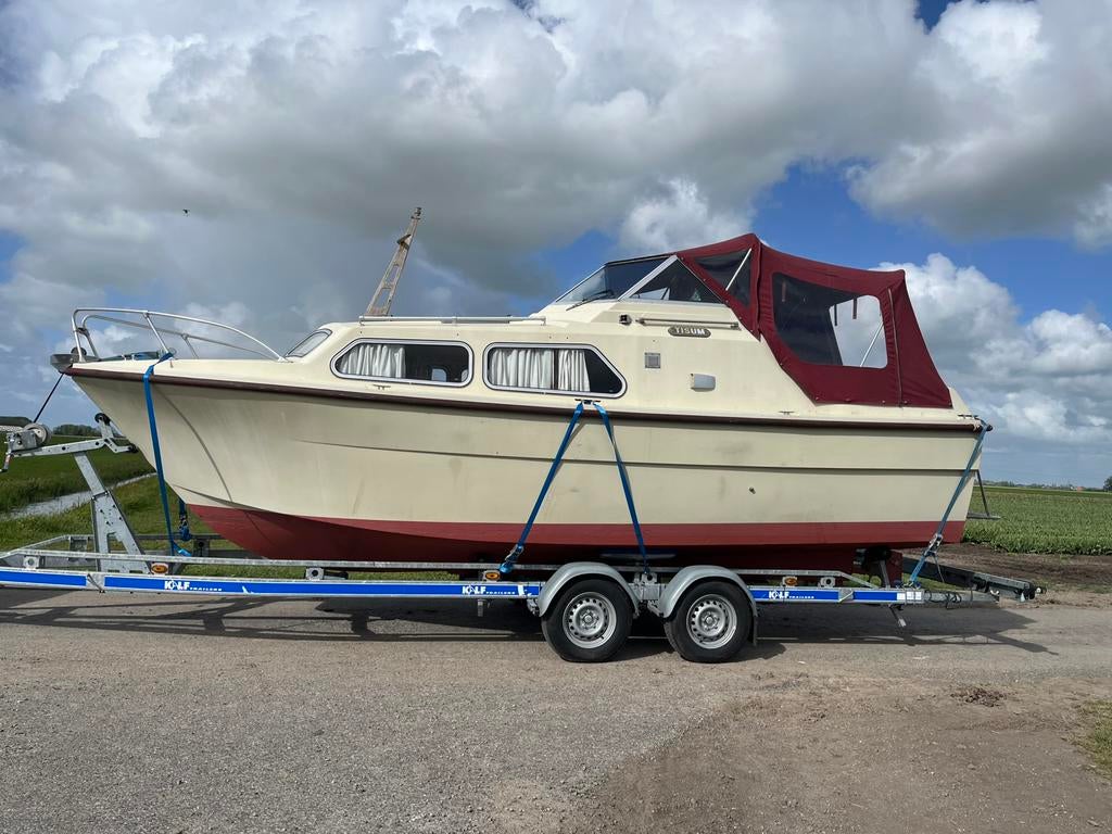Polyesteren Kajuitboot Waterland 750., Watersport en Boten, Benzine, Gebruikt, Waterland, Polyester