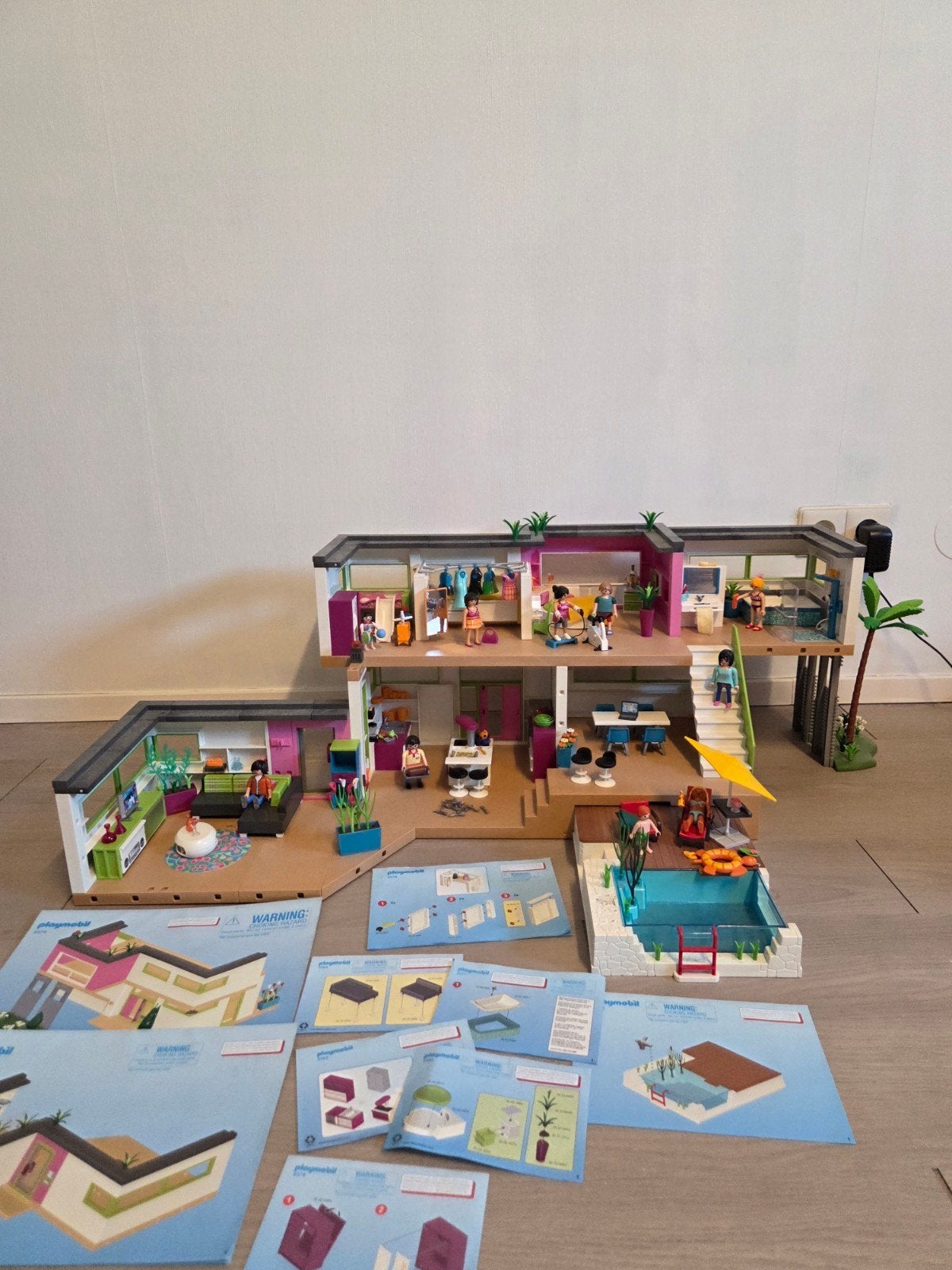 Playmobil huis luxe villa 5574 + 5586+ 5575+ 5576+ 5579+ 558, Kinderen en Baby's, Speelgoed | Playmobil, Ophalen, Zo goed als nieuw