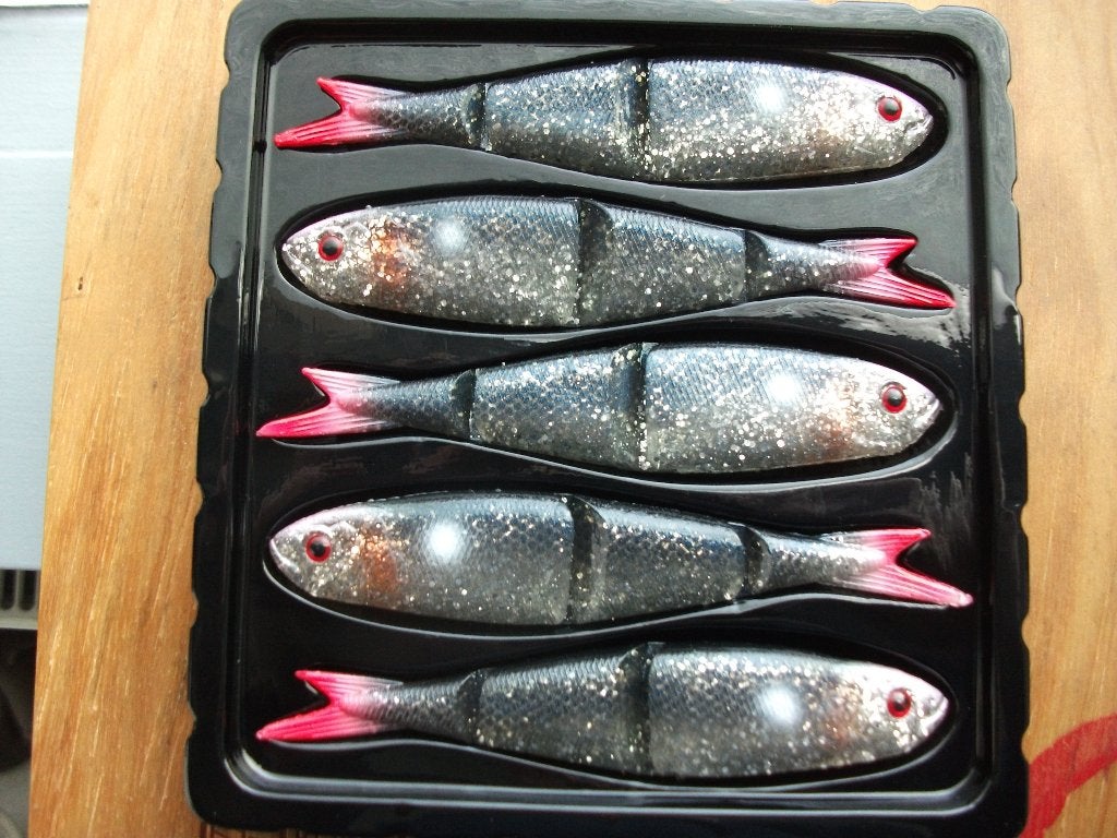 5 stuks Savage Gear Soft 4 Play roofvis shad / kunstaas shad, Ophalen of Verzenden, Nieuw, Overige typen