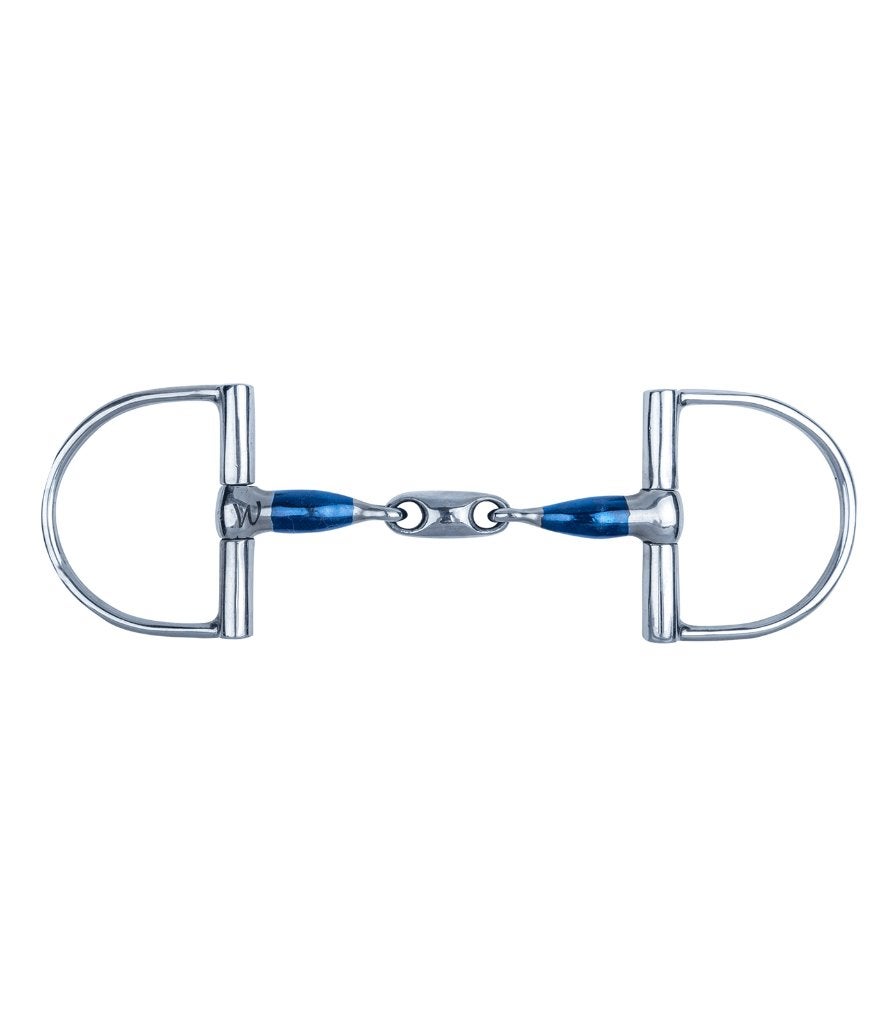 Dubbelgebroken D trens Sweet Iron 14 mm maat 10.5 cm, ., Nieuw, Ophalen of Verzenden, Blauw