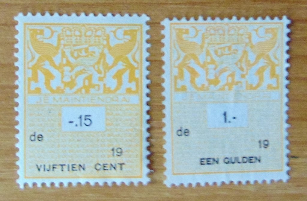 Nederland: 2 belasting zegels postfris, Verzenden, T/m 1940, Postfris