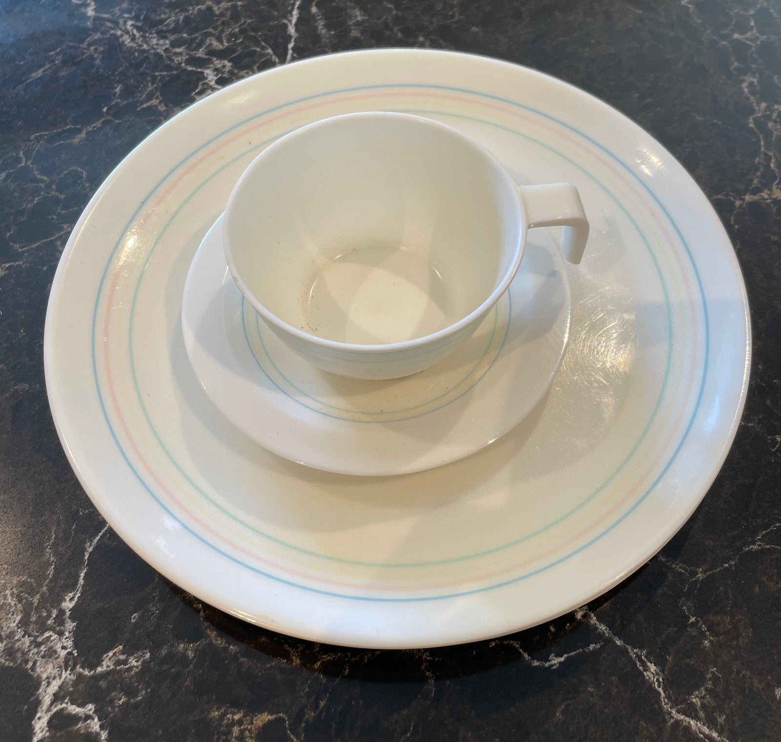 Camping servies van Melanine, Caravans en Kamperen, Ophalen of Verzenden, Zo goed als nieuw