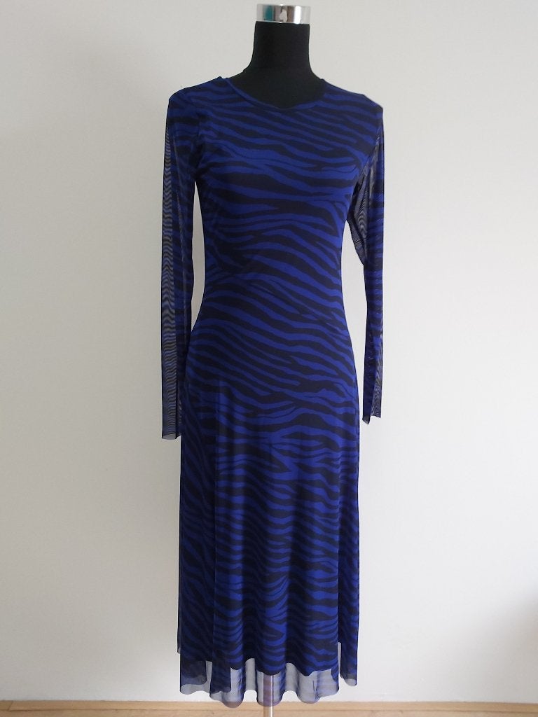 J274 - Nieuwe blauw-zwarte Tramontana jurk maat S (1), Kleding | Dames, Jurken, Ophalen of Verzenden, Nieuw, Blauw, Knielengte