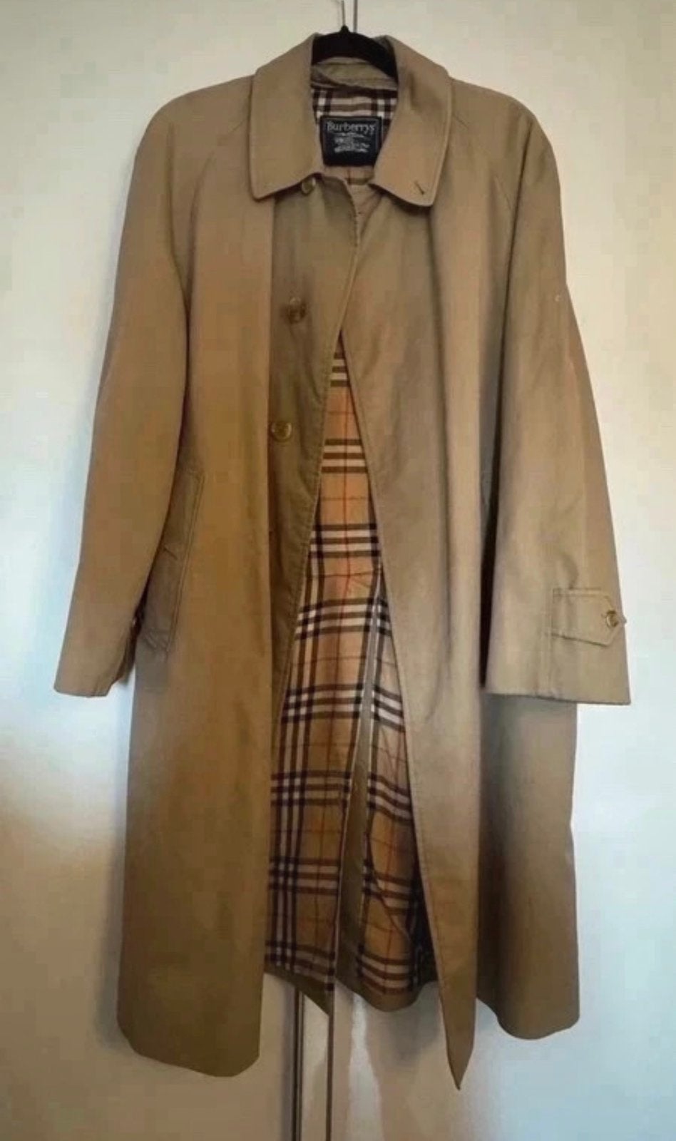 Burberry vintage trenchcoat beige – One Size, Ophalen of Verzenden, Gedragen, Maat 38/40 (M), Beige