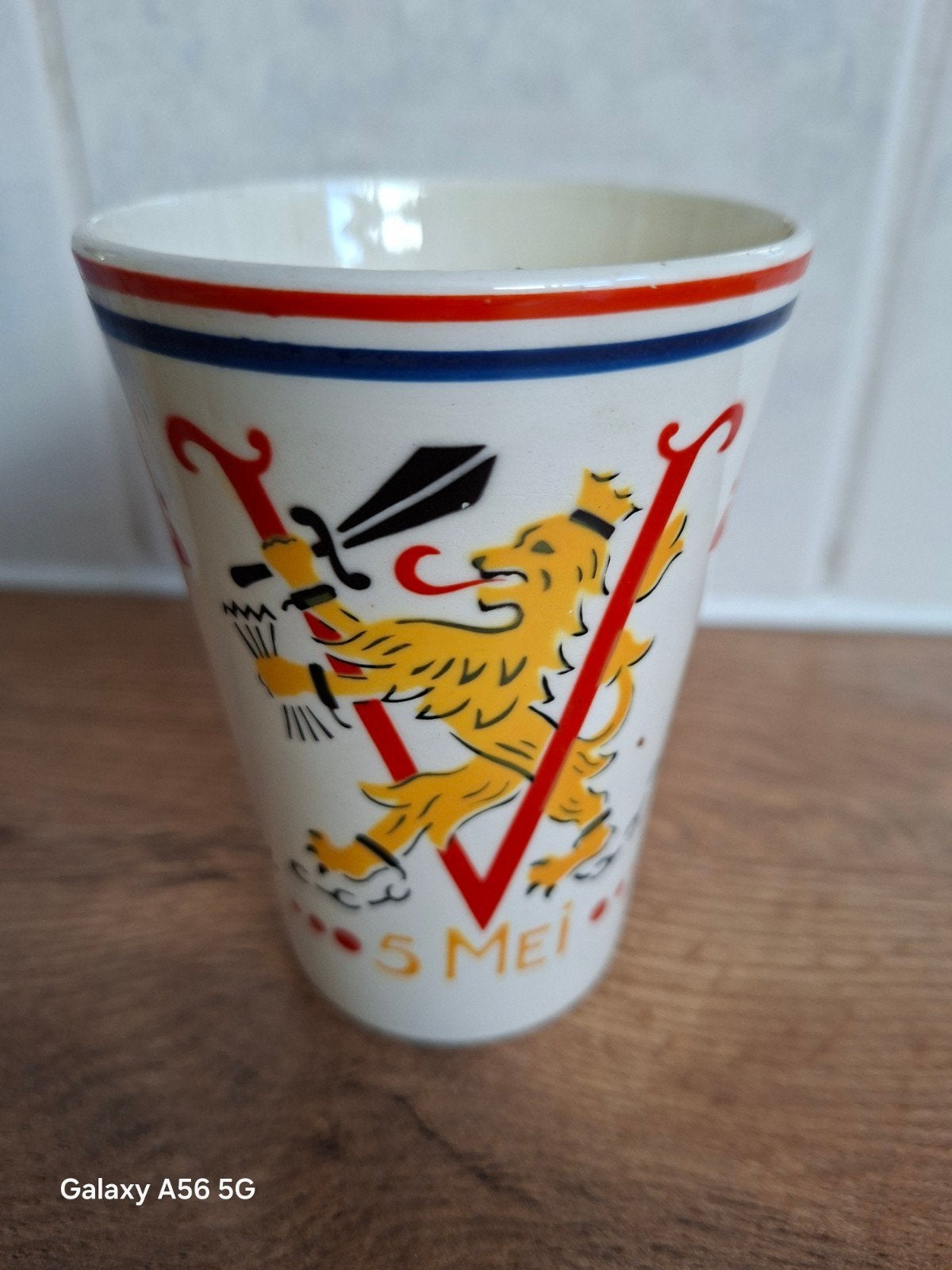 Vintage Bevrijdingsbeker 1945-1955 - 5 Mei, Ophalen of Verzenden
