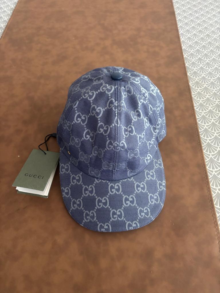 Gucci GG Monogram Baseballpet - Blauw, Ophalen of Verzenden, Nieuw, One size fits all, Pet