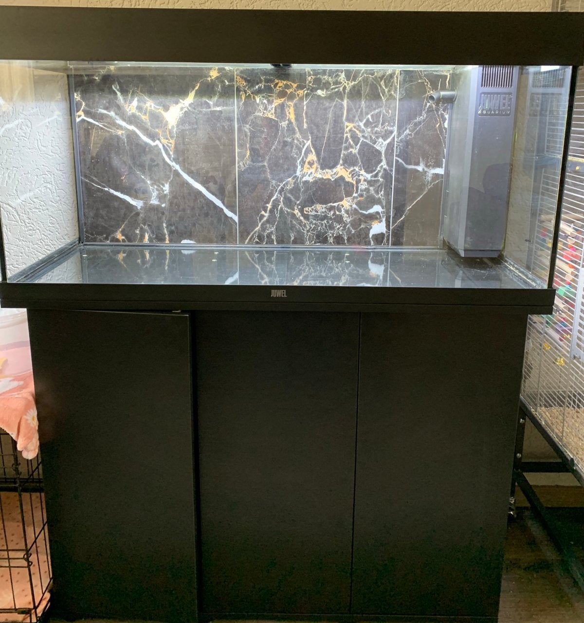 Jewel aquarium Rio 180 liter inclusief onderkast zwart., Ophalen, Zo goed als nieuw, Leeg aquarium
