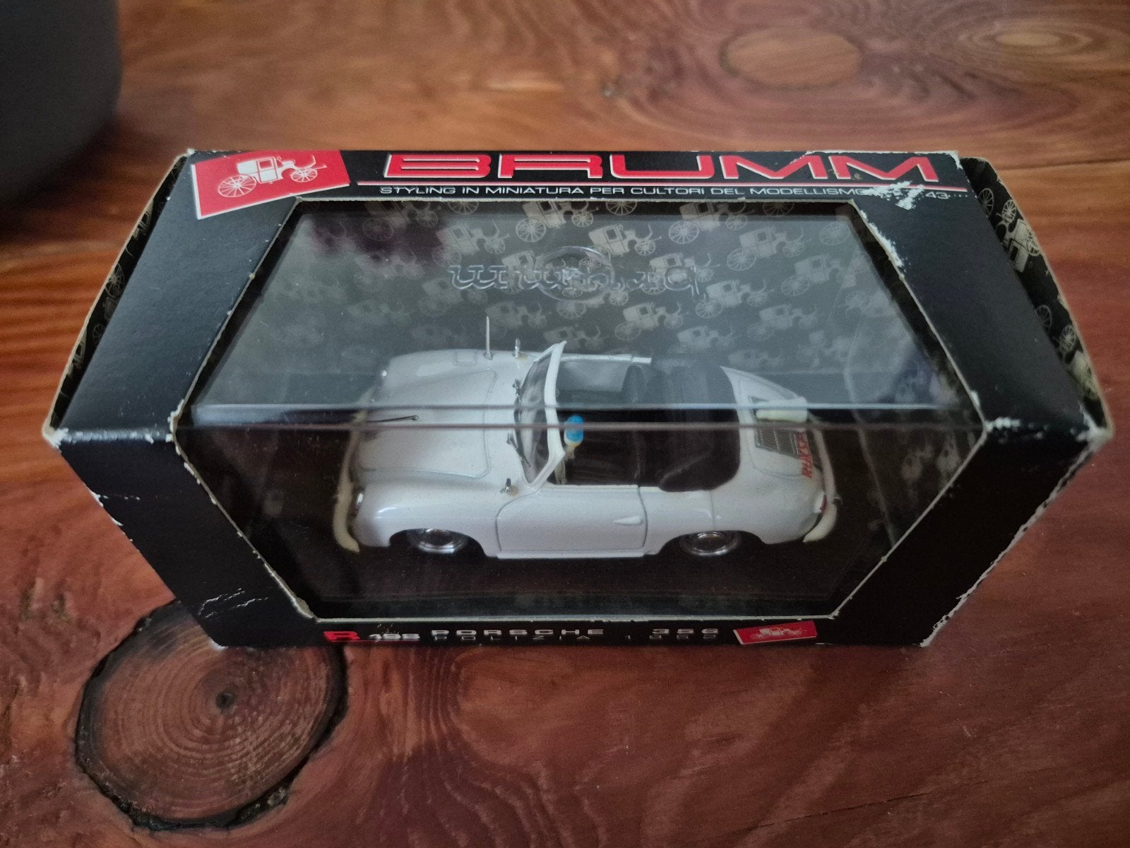 Porsche 356 Rijkspolitie  1/43 Brumm, Hobby en Vrije tijd, Modelauto's | 1:43, Ophalen of Verzenden, Zo goed als nieuw, Auto, Overige merken
