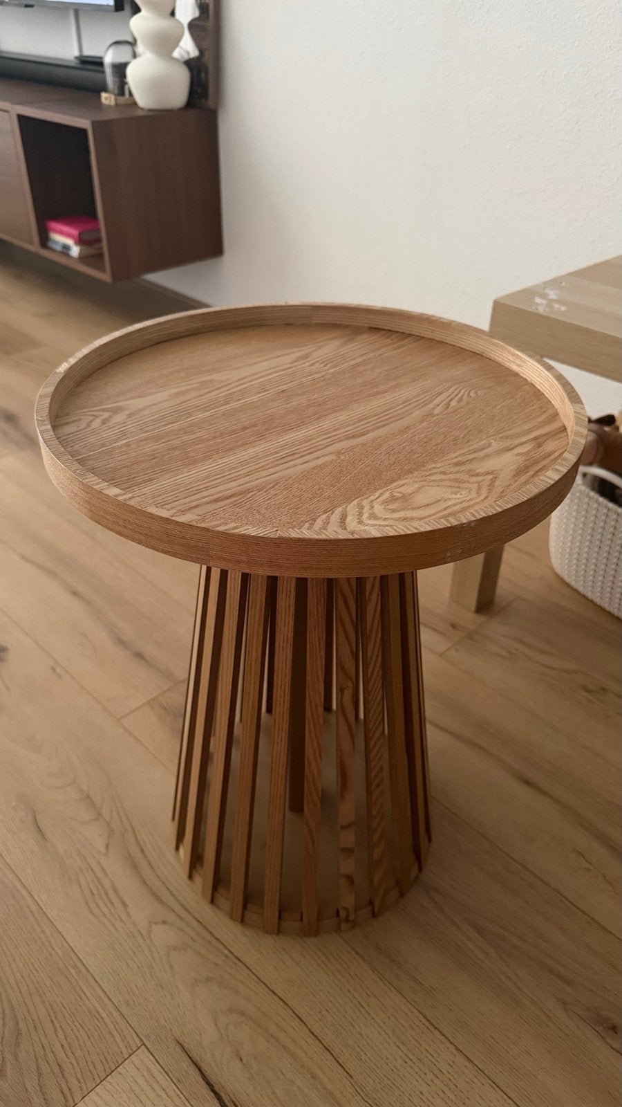Japandi bijzettafel Xenos - GLOEDNIEUW!, Minder dan 55 cm, Rond, Nieuw, Hout