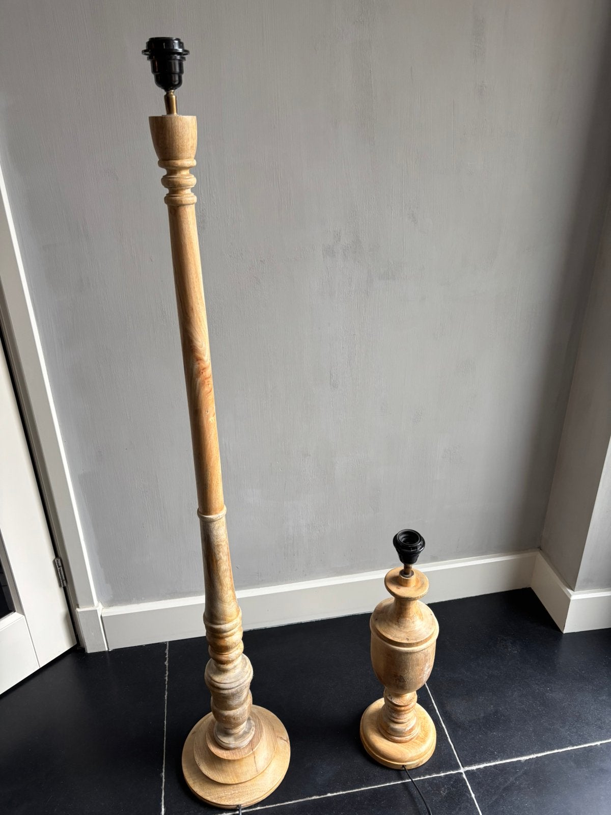 Landelijk lampen voet (staand en tafel model), Ophalen, Gebruikt, Hout, Landelijk