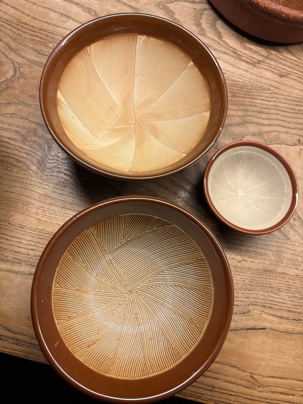 Set van 4 Japanse Suribachi vijzels in verschillende maten, Ophalen