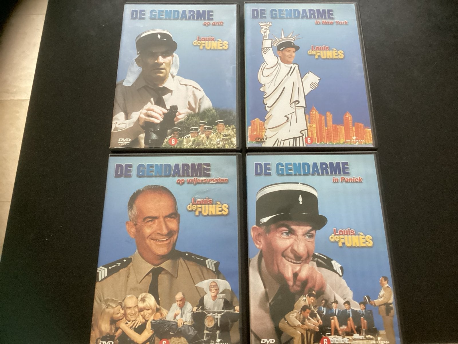 4x De Gendarme met Louis de Funès DVD Boxset, Nederlands, Ophalen of Verzenden, Vanaf 6 jaar, Frans
