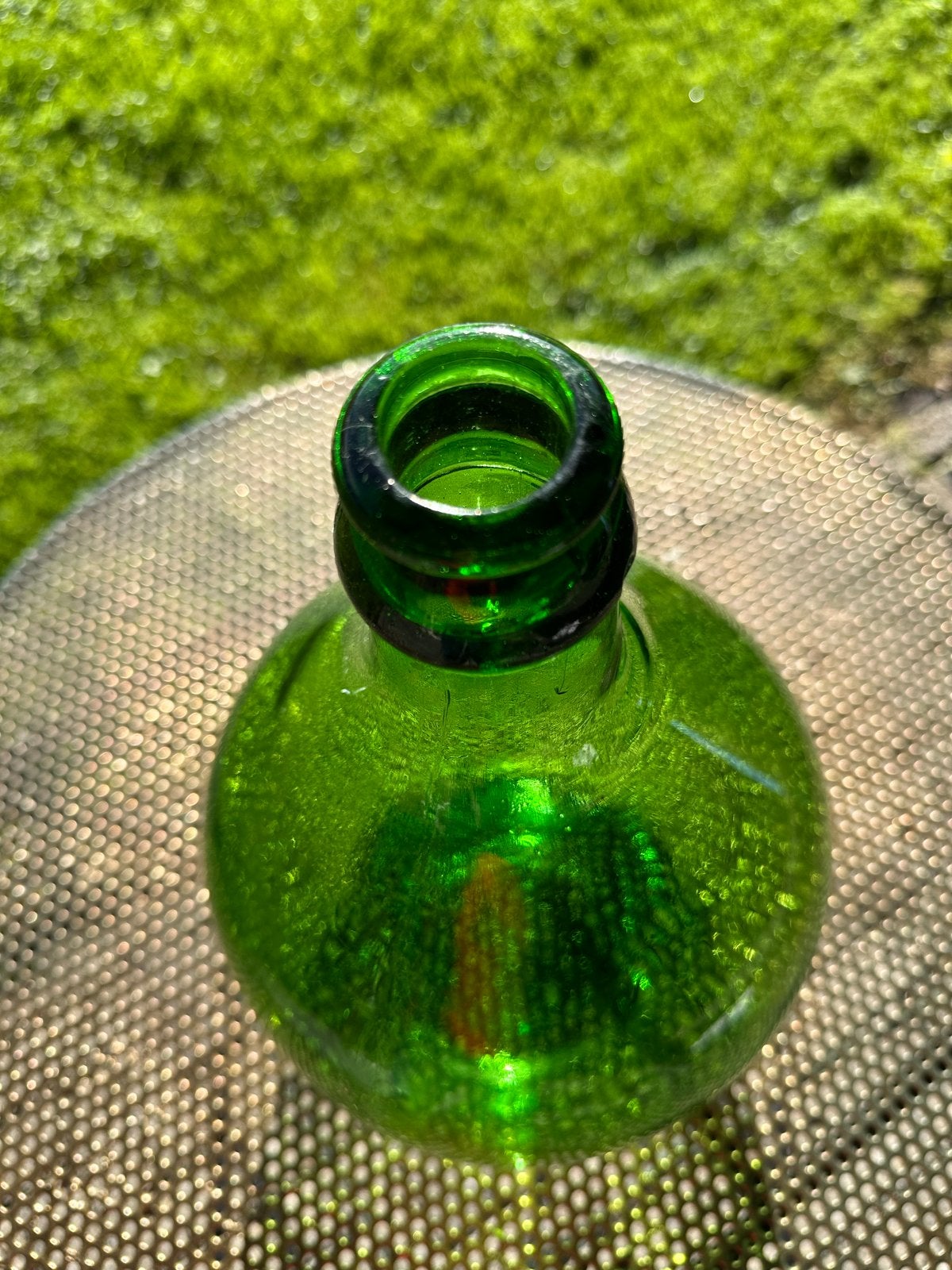 Vintage Groene Glazen Fles, Ophalen