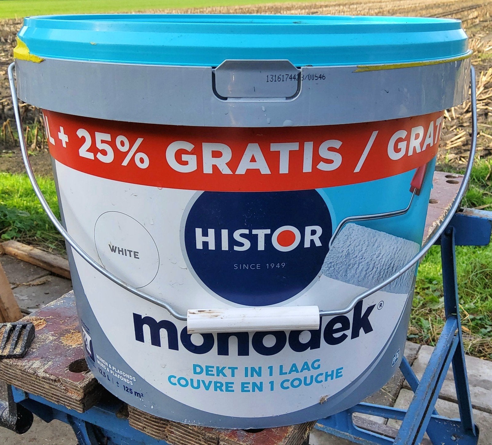 Histor Monodek Muurverf Wit 12,5L Ongeopend, Ophalen, Wit, Nieuw, Verf