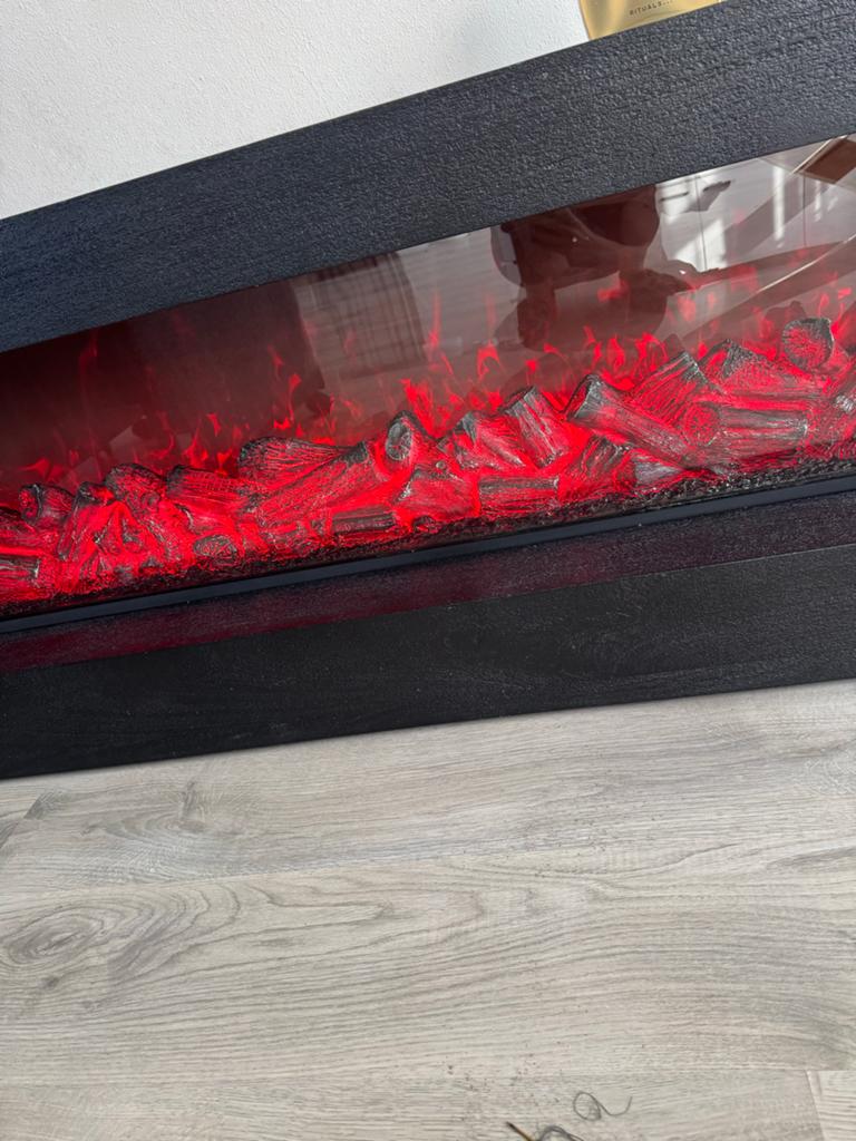 Visgraat Salon- en Eettafel met Sfeerhaard, Ophalen, Zo goed als nieuw