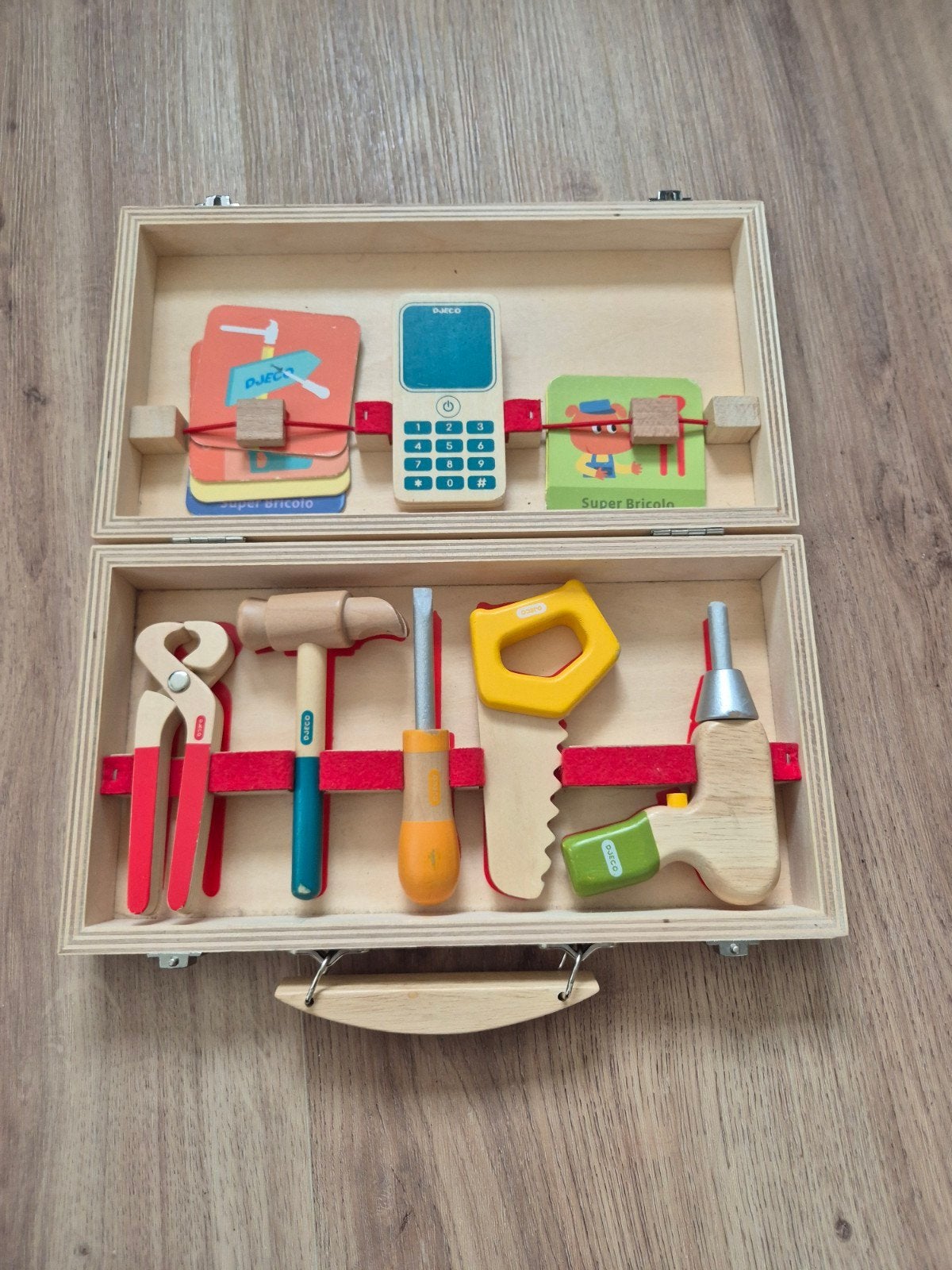 Houten Gereedschapskist Super Bricolo, Ophalen of Verzenden, Gebruikt, Jongen of Meisje