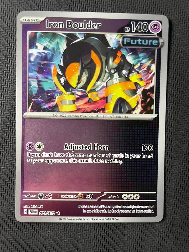 Iron Boulder 071/142 Rare Reverse Holo Stellar Crown, Ophalen of Verzenden, Zo goed als nieuw