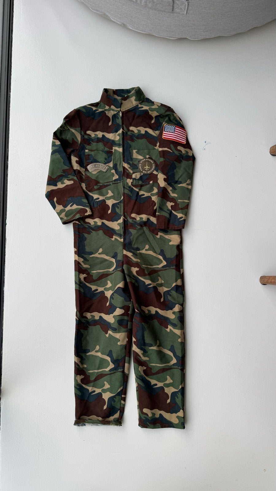 Leger Verkleedpak Maat 128 - Camouflage Overall, Ophalen of Verzenden, Gebruikt, Jongen of Meisje, Setje