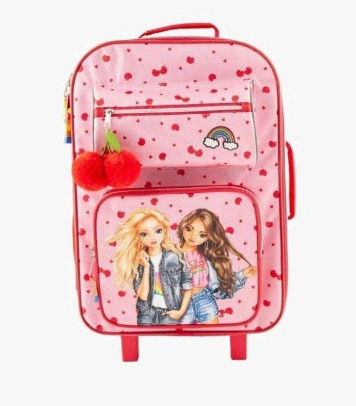 Kinderkoffer met TopModel print - 55x33x20 cm, Ophalen, Gebruikt, Uitschuifbare handgreep