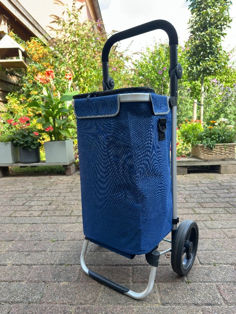 Z.g.a.n. Cruiser boodschappentrolley  met intern koelvakje, 30 cm of meer, Blauw, 80 cm of meer, Zo goed als nieuw
