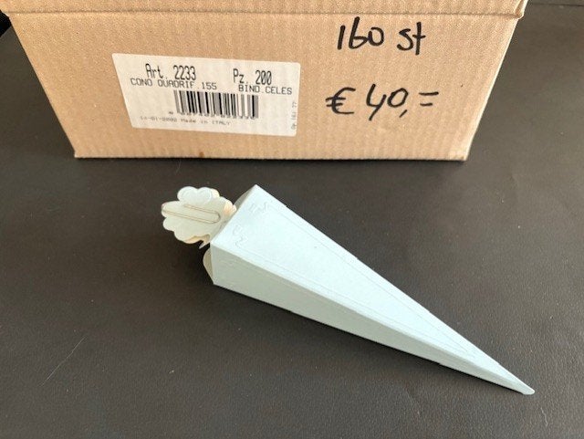 uitdeel bedankjes punt doosjes blauw aantal 160 stuks, Ophalen of Verzenden, Nieuw, Versiering, Overige