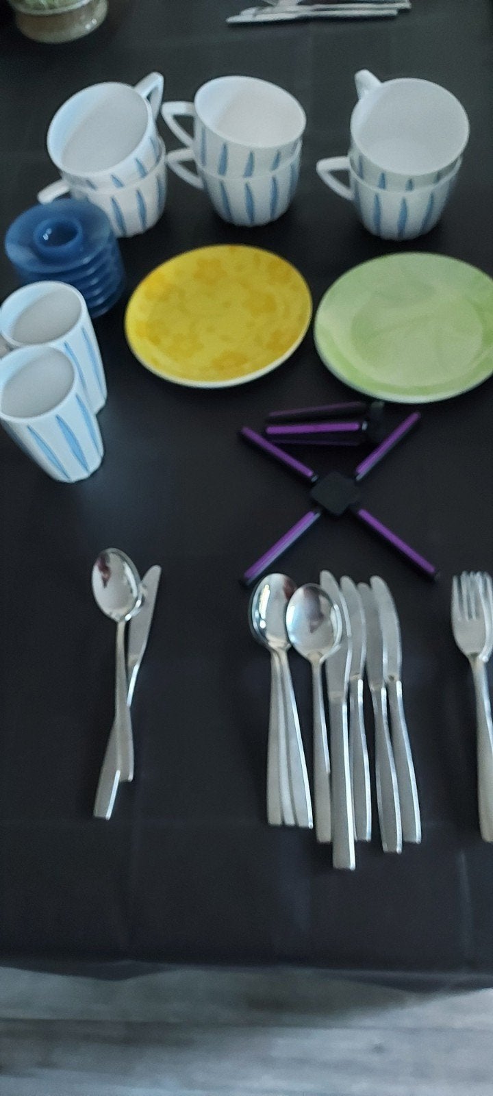 Mepal servies delen lavendel plus div campingaccessoires, Ophalen of Verzenden