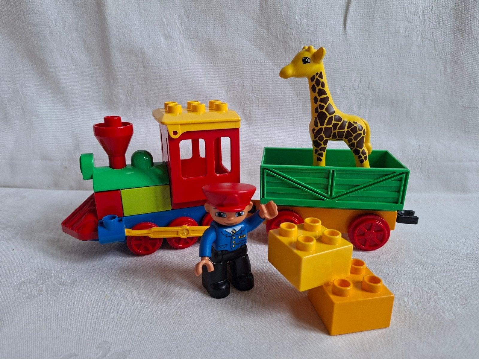 Duplo Dierentuintrein met giraf en Machinist set 6144, Ophalen of Verzenden, Zo goed als nieuw, Duplo, Complete set