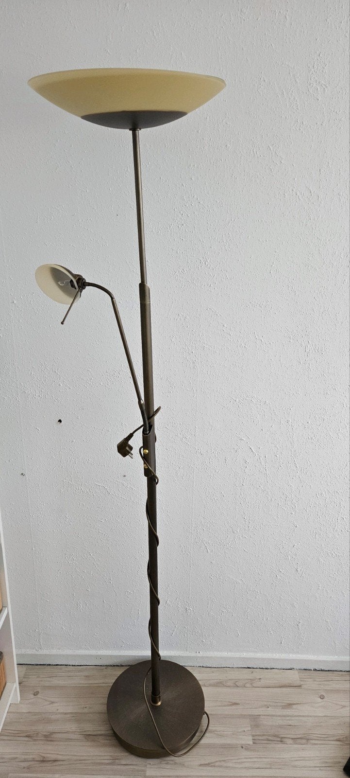Staande lamp - brons - vloerlamp, Ophalen, Zo goed als nieuw, 150 tot 200 cm
