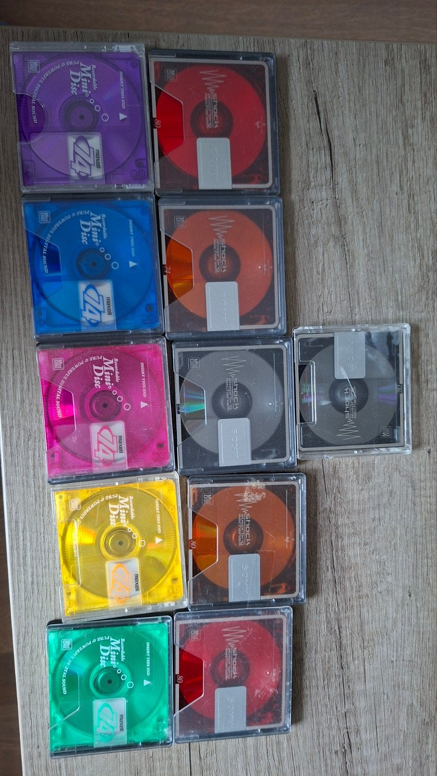 Partij van 11 diverse MiniDiscs (Maxell en Sony), Audio, Tv en Foto, Walkmans, Discmans en Minidiscspelers, Ophalen of Verzenden