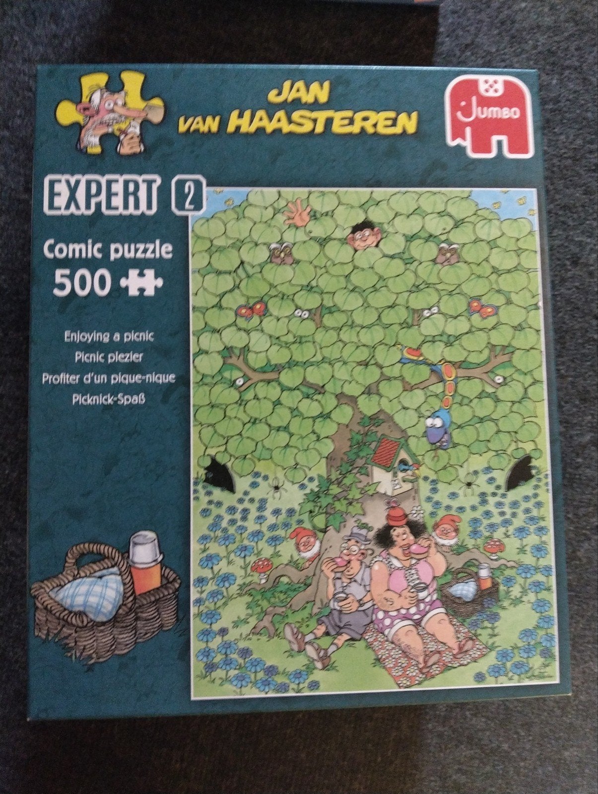 Jan van Haasteren Expert 2 Comic Puzzel - Picknick Plezier, Ophalen of Verzenden, Minder dan 500 stukjes, Zo goed als nieuw, Legpuzzel