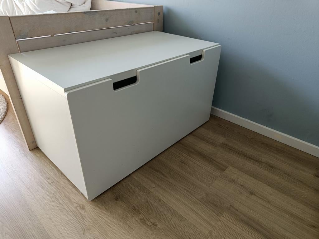 Gereserveerd - Witte speelgoedkist / opbergkist ikea stuva, Ophalen, Gebruikt, 50 tot 100 cm, 50 tot 75 cm