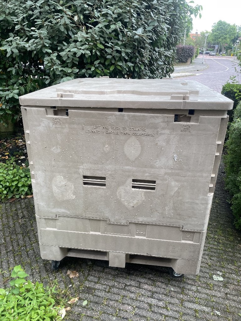 Opvouwbare Pallet Container palletbox (IBC) met deksel, Ophalen, 100 cm of meer, Opvouwbaar, 60 cm of meer