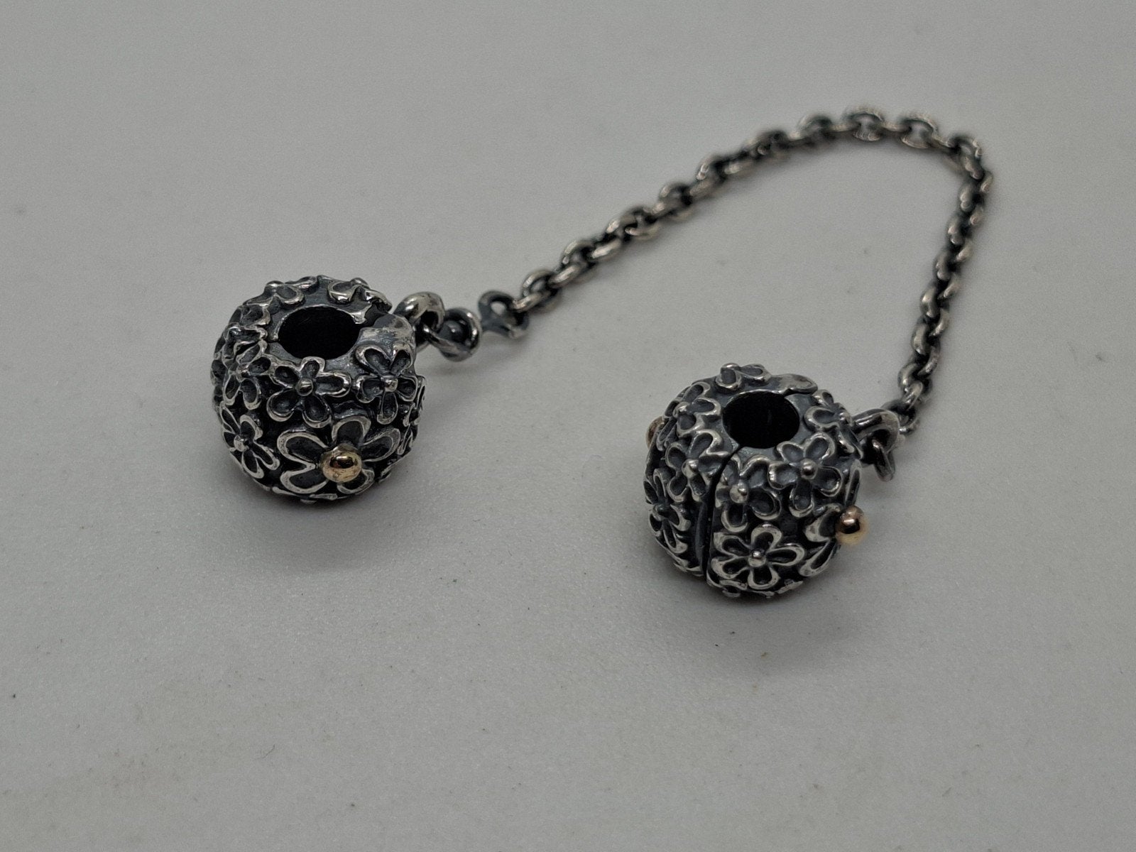 Pandora slot ALE 925 bewerkt met 14K goud, 1 bedel, Ophalen of Verzenden, Zilver, Pandora