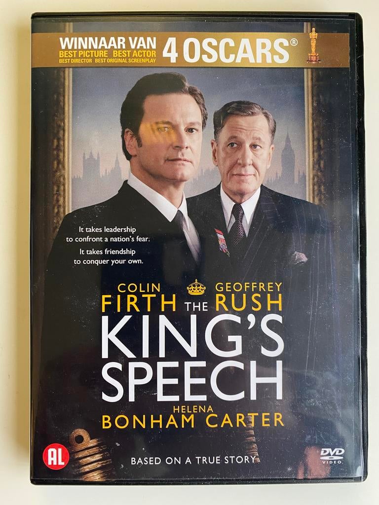 The King's Speech DVD - Winnaar 4 Oscars, Vanaf 12 jaar, Ophalen of Verzenden, Zo goed als nieuw, Historisch of Kostuumdrama