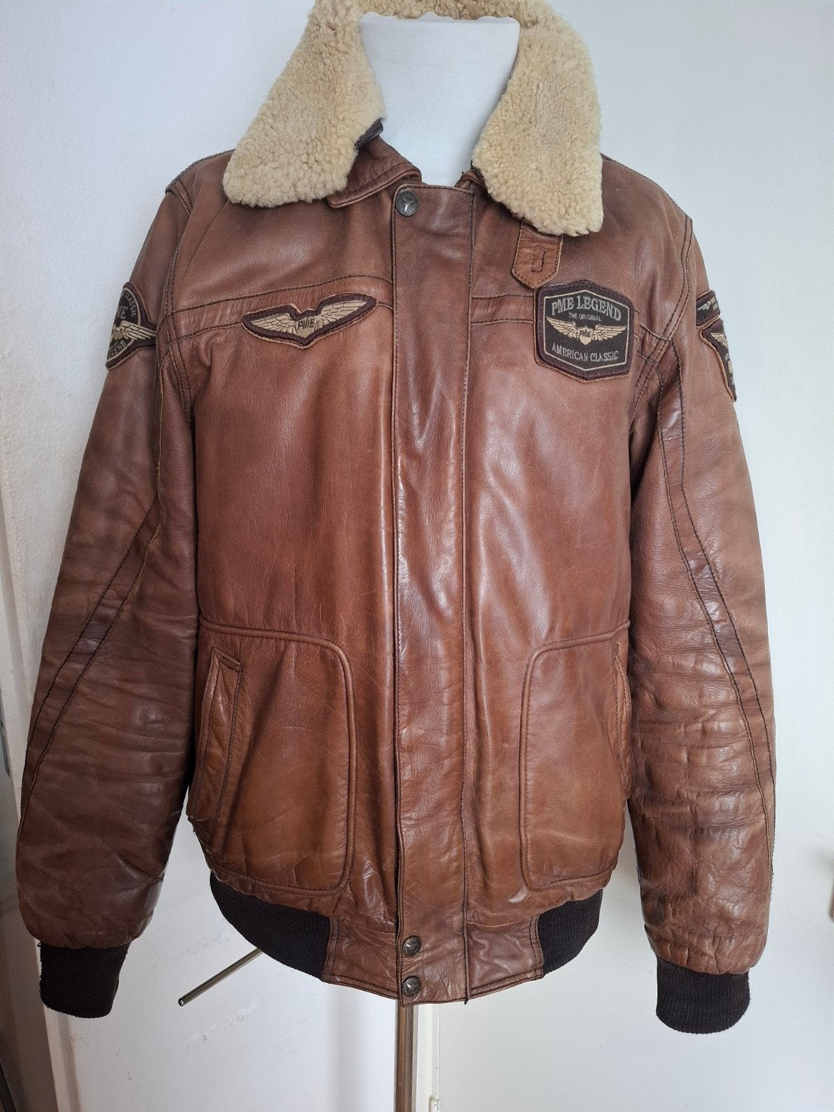 Originele PME Legend 'Hudson' Leren Flight Jacket - xxl, Kleding | Heren, Jassen | Winter, Ophalen of Verzenden, Overige maten
