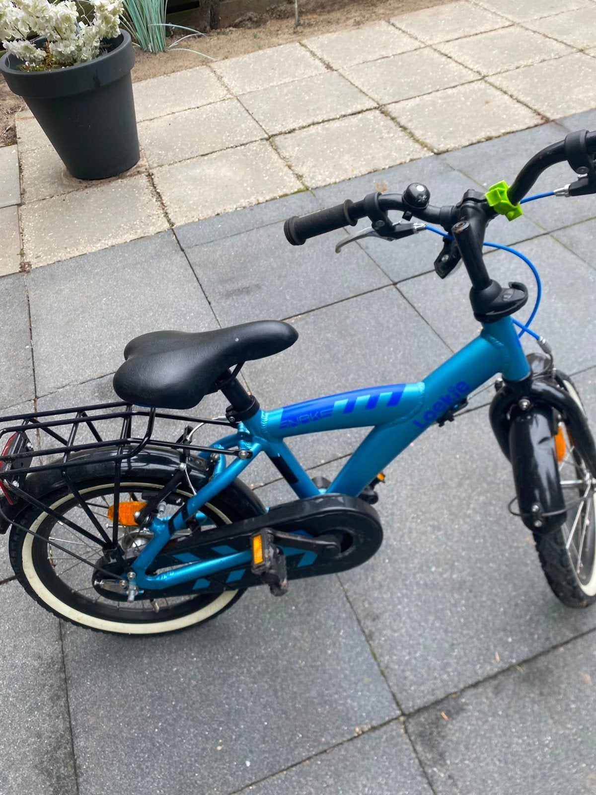 Blauwe kinderfiets 16 inch met terugtraprem, Fietsen en Brommers, Fietsen | Kinderfietsjes, Ophalen, Terugtraprem, Onbekend, 16 tot 20 inch