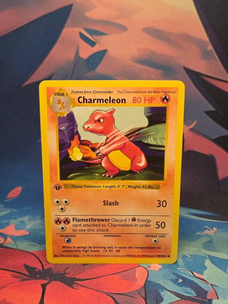Pokémon Charmeleon 24/102 – Shadowless 1st Edition (1999), Ophalen of Verzenden, Zo goed als nieuw