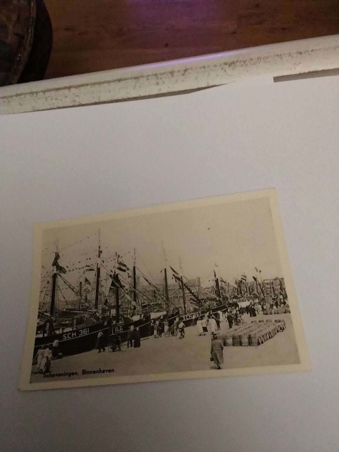Oude ansichtkaart Scheveningen Binnenhaven HEMA, Ophalen of Verzenden