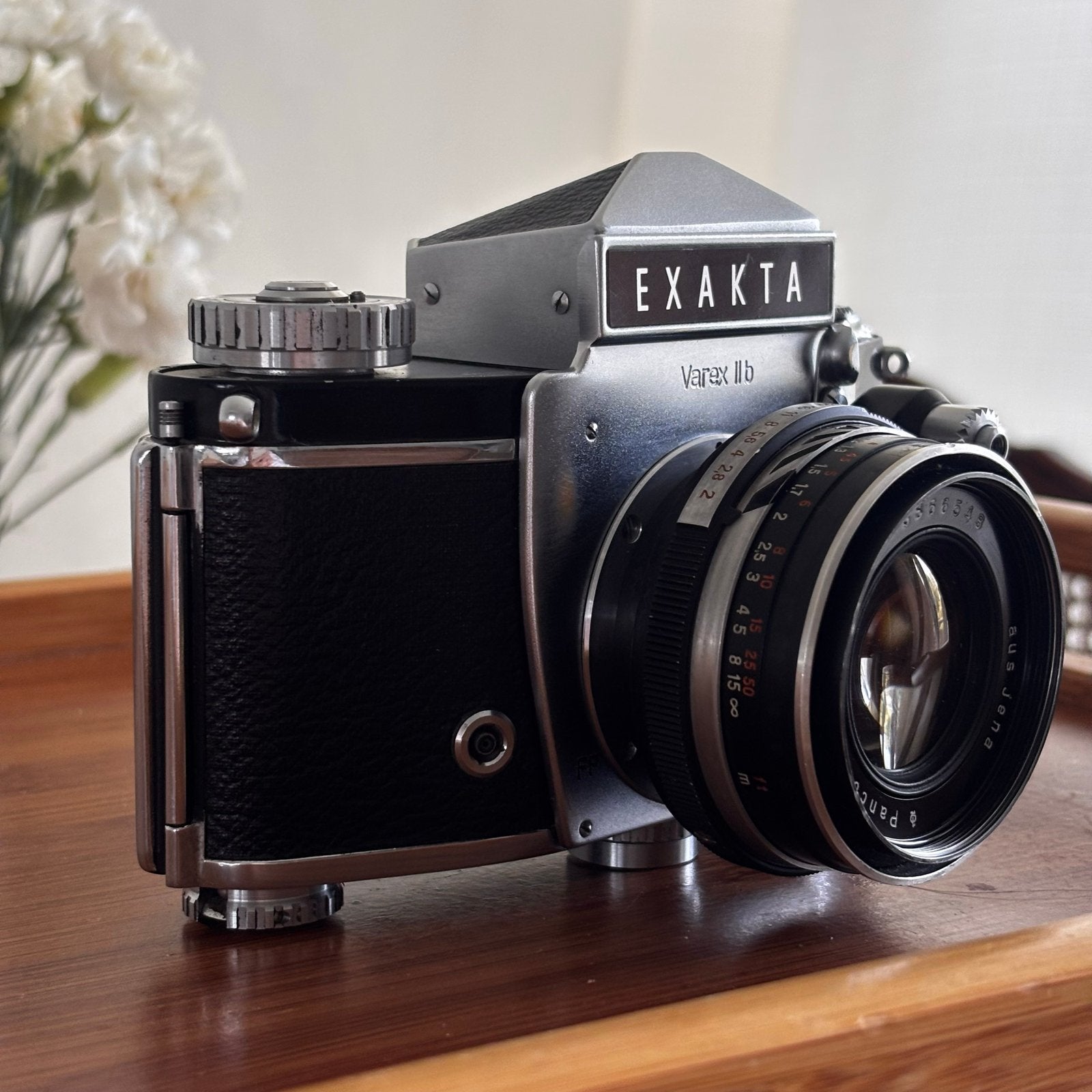 Exakta Varex IIb met Carl Zeiss Jena Pancolar 2/50 lens, Ophalen of Verzenden, Gebruikt, Spiegelreflex, Overige Merken