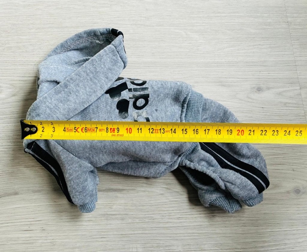 Adidog hondenjas, Honden hoodie maat S grijs kleine hond, Overige merken, S, Ophalen of Verzenden, Zo goed als nieuw