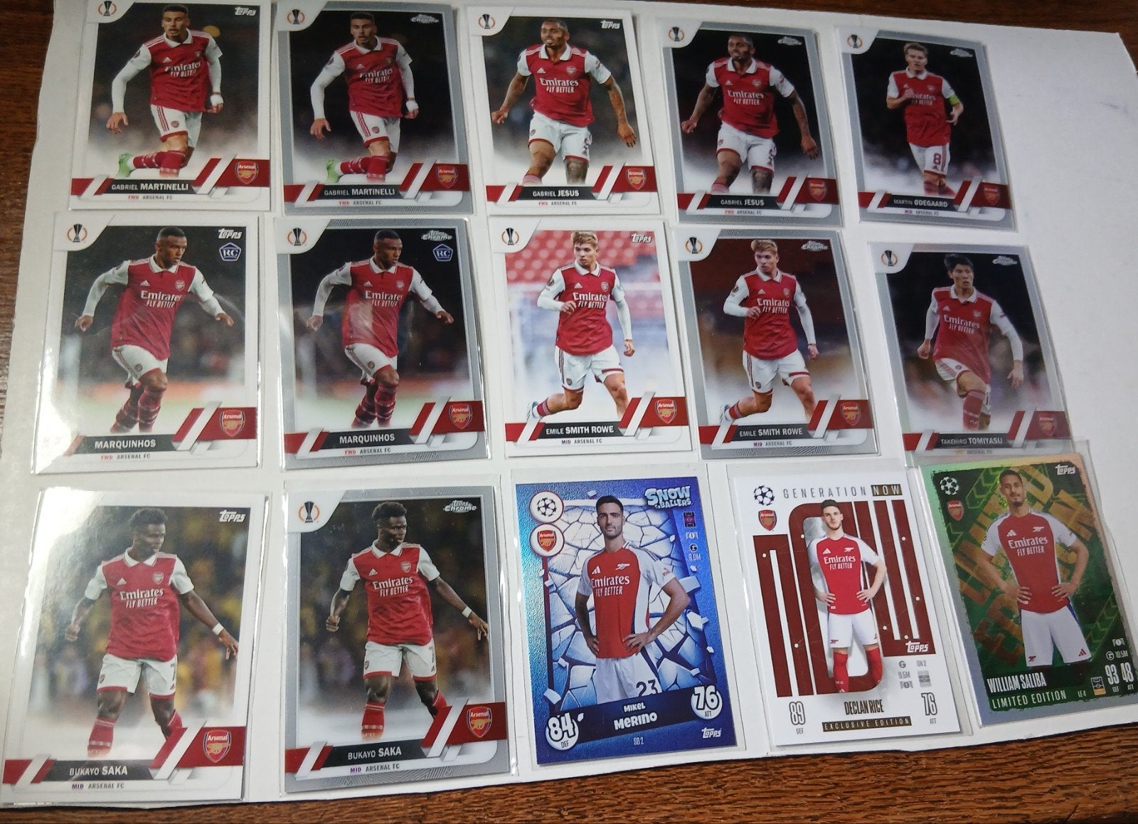Grote collectie Arsenal Topps en Panini voetbalkaarten, Ophalen of Verzenden, Gebruikt, Buitenlandse clubs, Spelerskaart