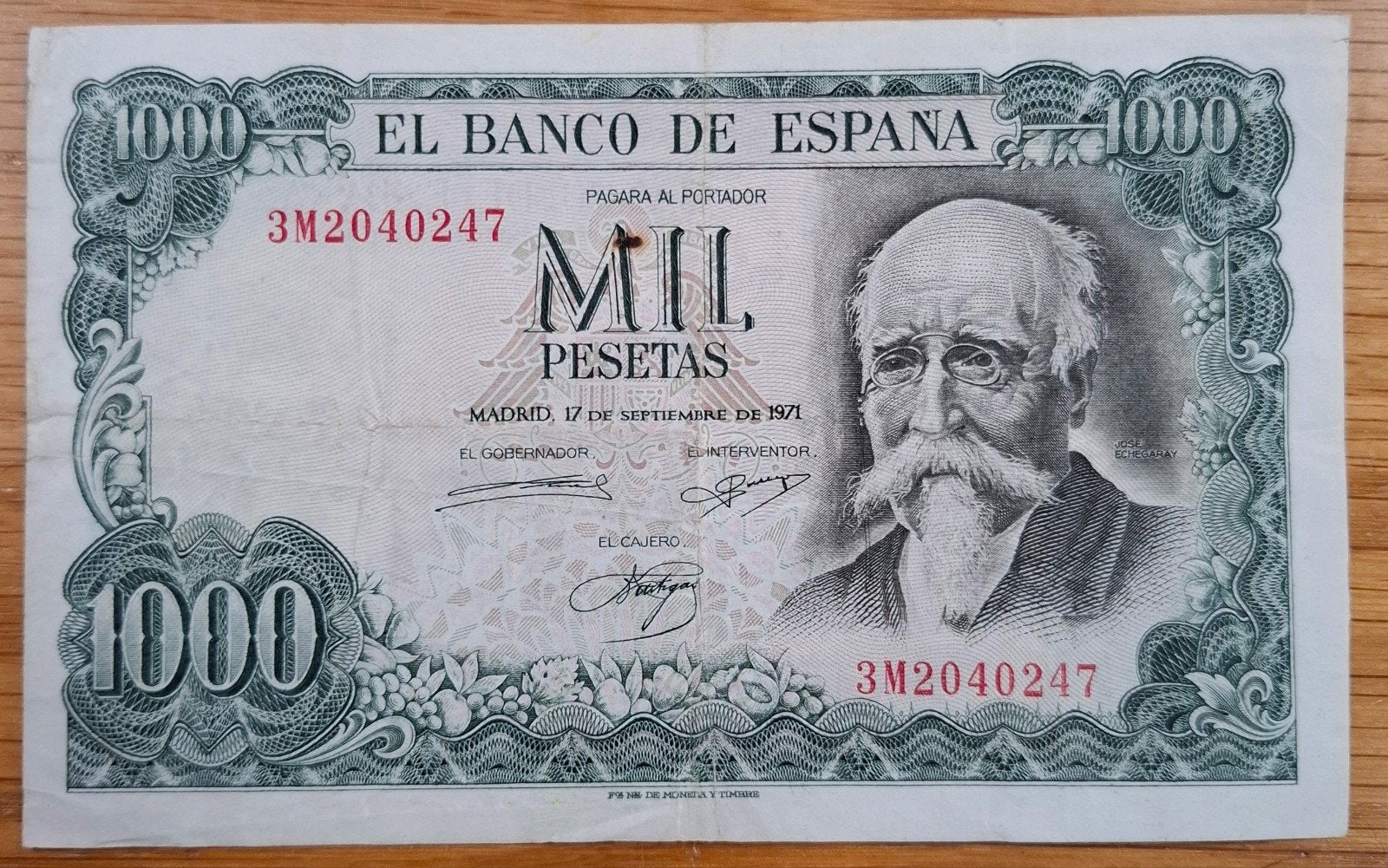 84# Spanje 1000 Pesetas 1971 P154, Postzegels en Munten, Ophalen of Verzenden, Overige landen