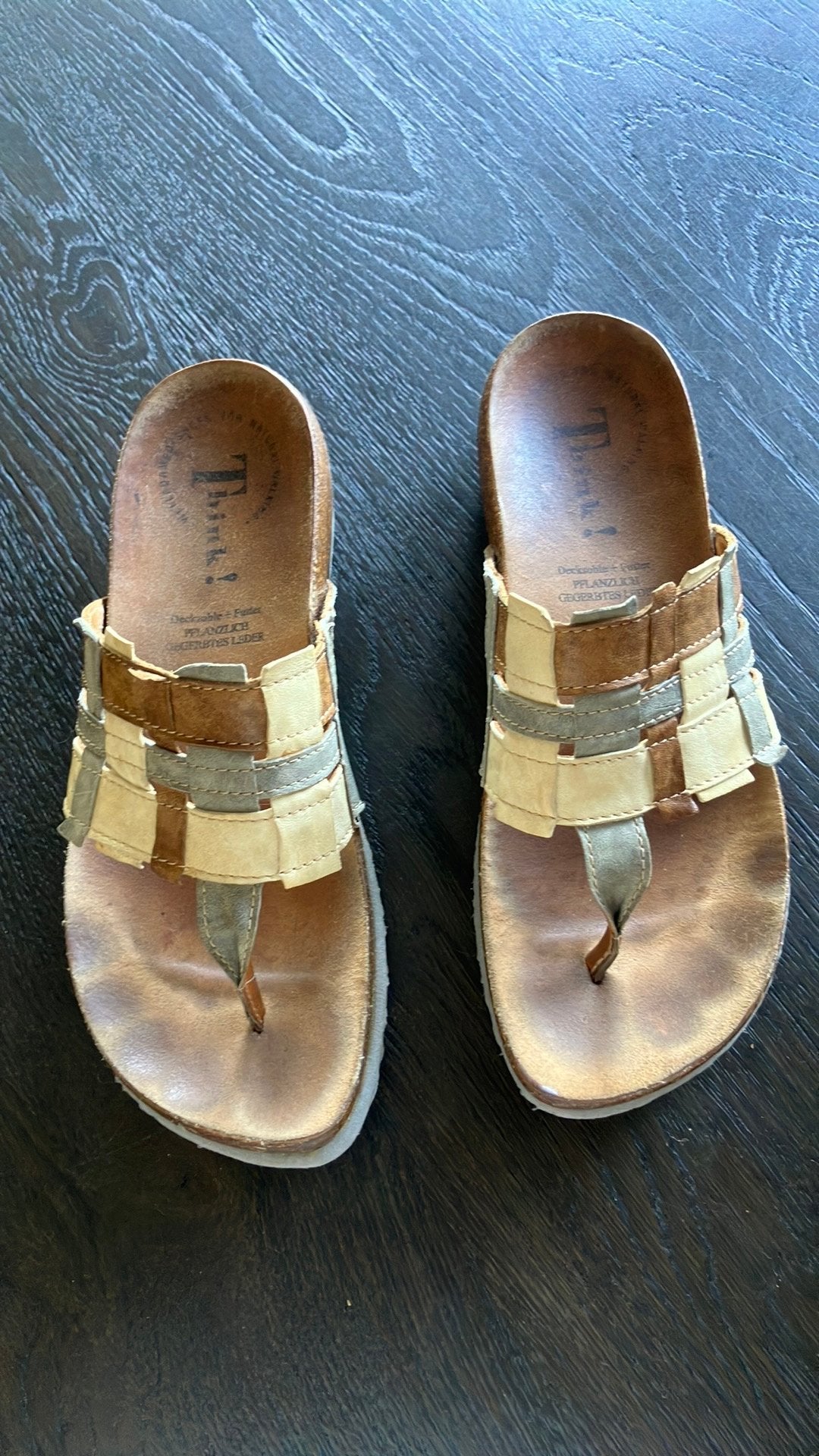 Think! Lederen slippers 36, Ophalen of Verzenden, Zo goed als nieuw
