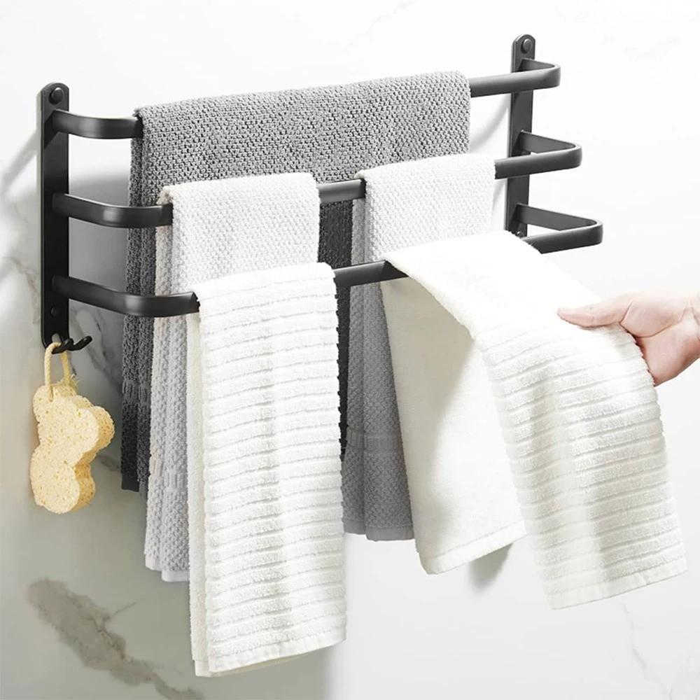 Luxe handdoekenrek voor in de badkamer met 3 stangen, Huis en Inrichting, Badkamer | Badkamermeubels, Nieuw, Overige typen, Minder dan 100 cm