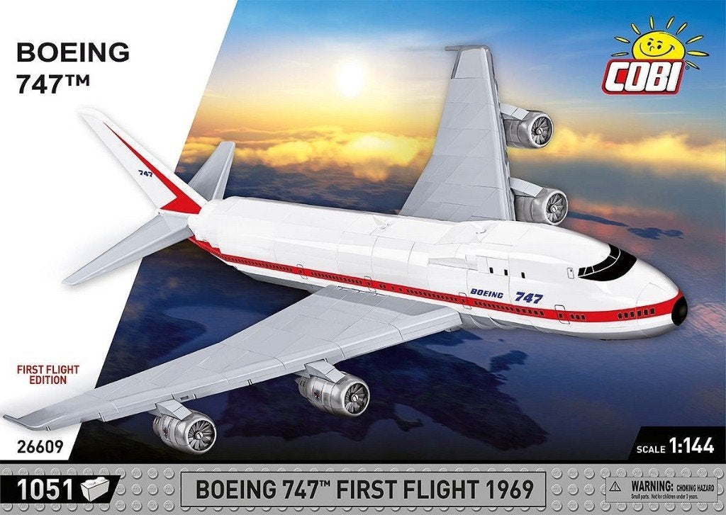 COBI 26609 Boeing 747 First Flight 1969, 1:72 tot 1:144, Zo goed als nieuw, Vliegtuig, Ophalen
