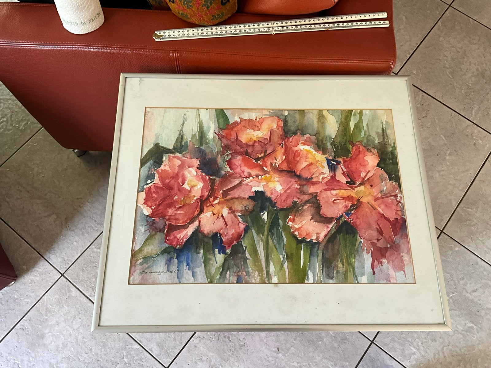 Aquarel van Cor van Egmond - Bloemen, Bloemen, Impressionistisch, Ophalen of Verzenden, Gesigneerd