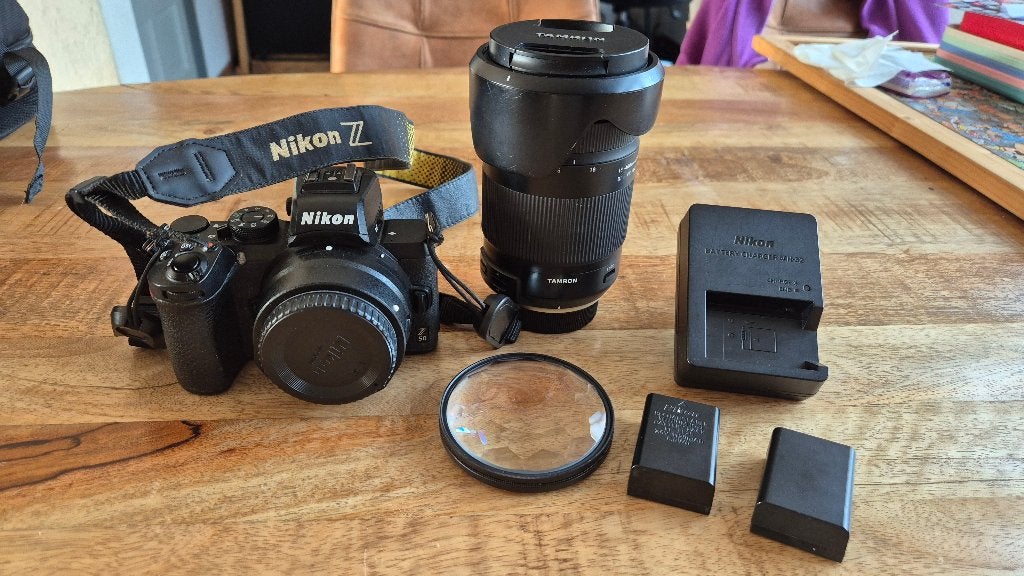 Nikon Z camera met Tamron lens en adapter, Ophalen of Verzenden, Gebruikt, Groothoeklens, Zoom
